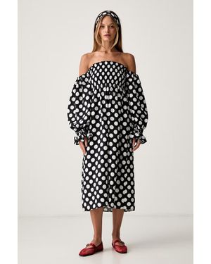 The Sleeper Vestito Con Viscosa - Nero