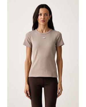 DKNY T-Shirt Lounge Da Donna Con Cotone - Neutro