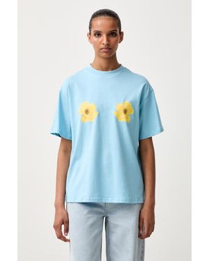 Never Fully Dressed T-Shirt Da Donna - Blu