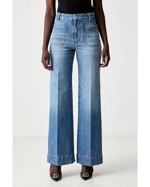 Victoria Beckham Jeans Wide Leg Alina - Blu