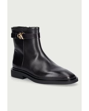 Calvin Klein Stivali Alla Caviglia Da Donna - Nero