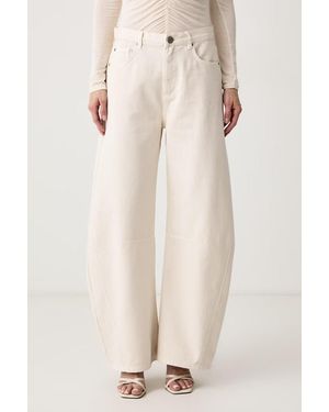 PINKO Jeans Wide Leg Da Donna - Neutro