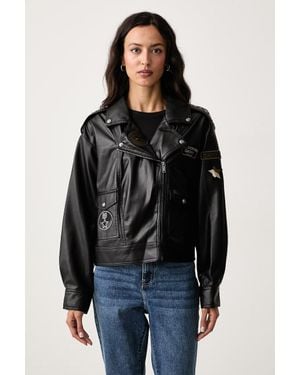DKNY Giacca Da Motociclista Da Donna - Nero
