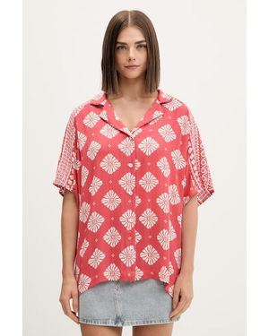Rip Curl Camicia Da Donna Con Viscosa Ventura - Rosso