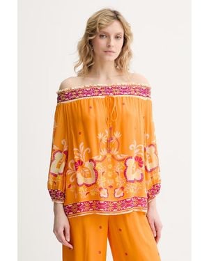 Twinset Camicetta Alla Spagnola Da Donna - Arancione