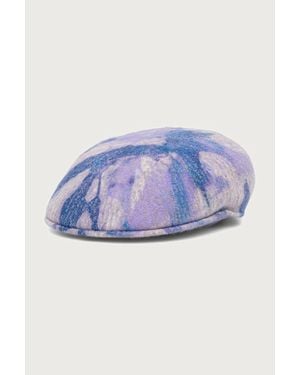 Kangol Berretto Piatto Da Donna Con Lana Heathered Tie Dye 504 - Blu