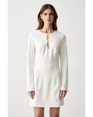 Guess Vestito Svasato Claudie - Bianco