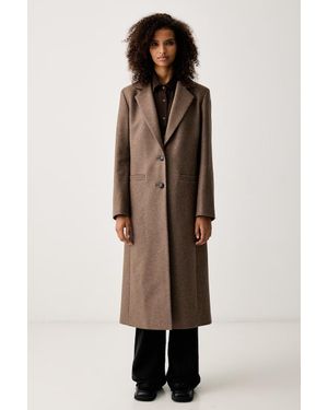HUGO Cappotto Da Donna Con Lana Mojeni - Neutro
