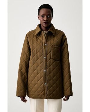 A.P.C. Giacca Di Mezza Stagione Da Donna Con Misto Lana Blouson Georges - Marrone