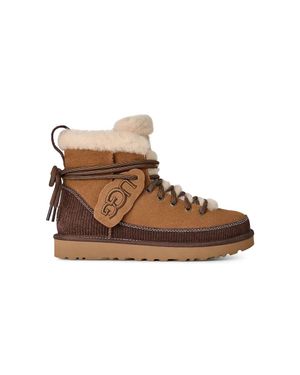 UGG W Classic Heritage Lace-Up Stivali Da Neve Da Donna - Marrone