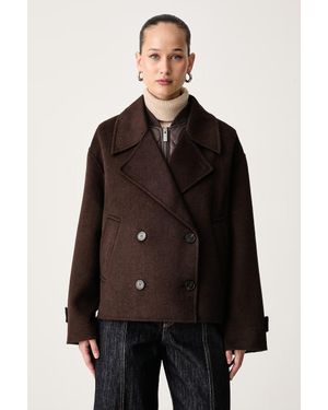 ViCOLO Cappotto Corto Da Donna Con Lana - Nero