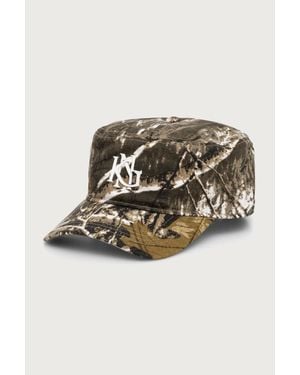 Kangol Berretto Con Visiera Con Cotone Interlock Pillbox - Verde