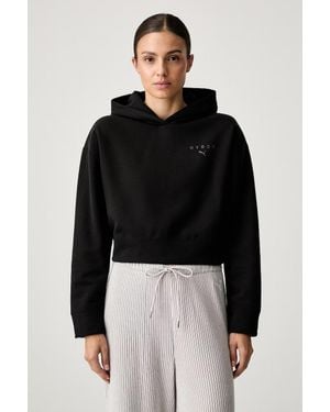 PUMA Felpa Con Cappuccio Da Donna Con Cotone Her - Nero