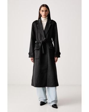 KARL LAGERFELD Cappotto Da Donna Con Lana - Nero