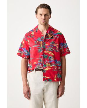 Benetton Camicia Da Uomo - Rosso