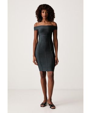 Guess Vestito Bodycon Con Viscosa Elora - Nero