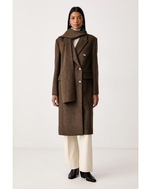 Twinset Cappotto Da Donna Con Lana - Neutro