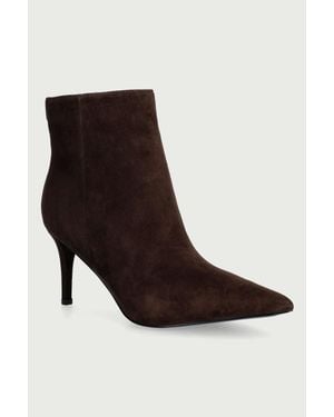 Guess Stivali Alla Caviglia Su Una Spilla Da Donna - Marrone