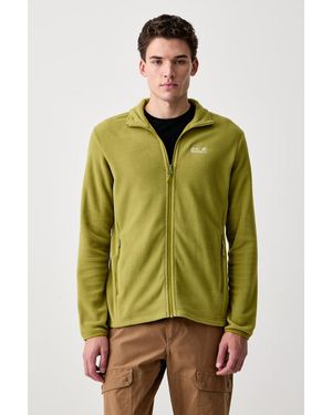 Jack Wolfskin Felpa Con Cerniera Da Uomo Taunus 100 - Verde