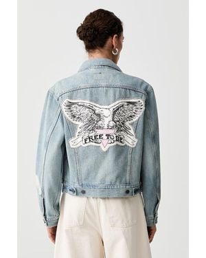 Levi's Levi's Giacca Jeans Da Donna Road Worn Trucker X Pride - Blu