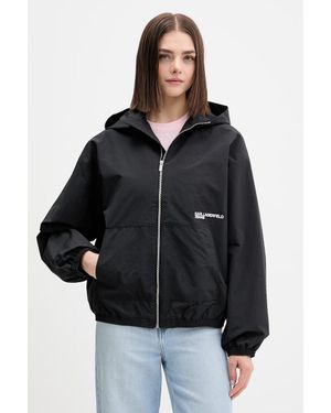 KARL LAGERFELD Giacca Sportiva Da Donna Con Cotone - Nero