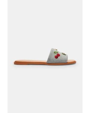 COACH Ciabatte Slide Tacchi Piatti Da Donna - Bianco