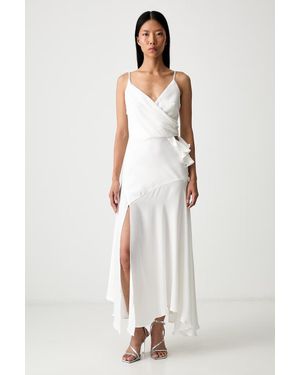 Bardot Vestito Svasato Sorrel - Bianco