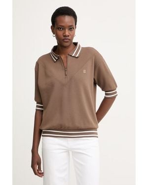 ARMANI EXCHANGE Polo Da Donna Con Viscosa - Marrone