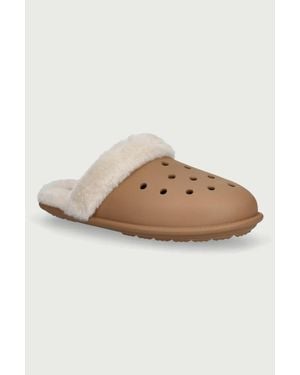 Crocs™ Ciabatte Da Donna Classic Fuzz Scuff Slipper - Neutro