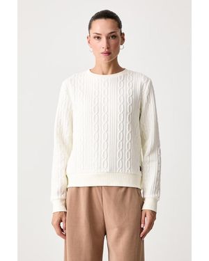 Colmar Felpa Da Donna Con Cotone - Bianco