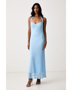 Bardot Vestito Con Cotone - Blu