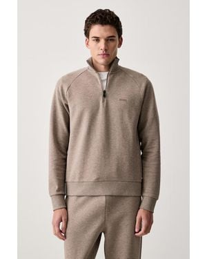 BOSS Felpa Da Uomo Con Cotone Sweat - Neutro