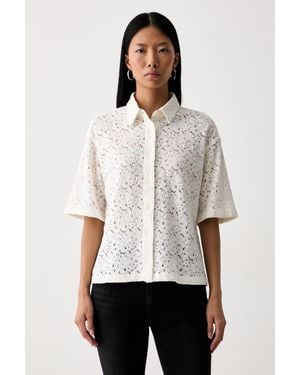 Levi's Levi's Camicia Da Donna Traforata Harlie Ss Lace - Bianco