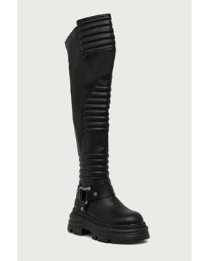 Buffalo Stivali Da Donna Dione Overknee - Nero