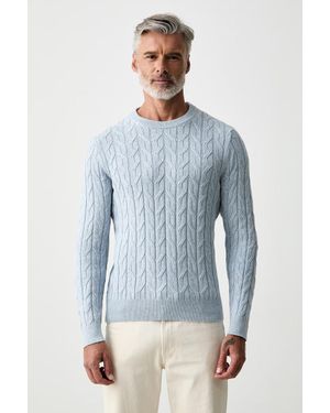 Hackett Maglione Da Uomo Con Misto Cashmere - Blu