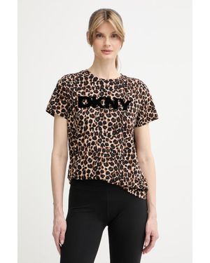 DKNY T-Shirt Da Donna Con Cotone - Nero