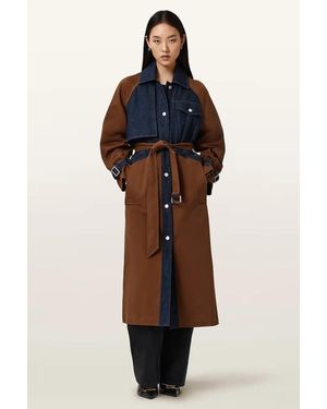 AllSaints Cappotto Trench Da Donna - Blu