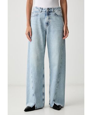 BOSS Jeans Wide Leg Da Donna C_Marlene Slit Hr - Blu