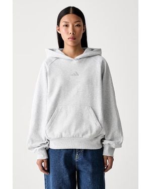 adidas Felpa Con Cappuccio Da Donna - Grigio