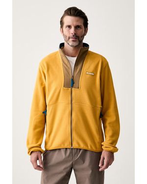 Columbia Felpa Con Cerniera Da Uomo - Giallo