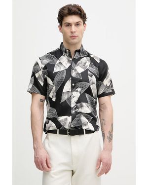 Lindbergh Camicia Da Uomo Con Cotone - Nero