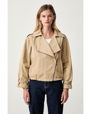 DKNY Giacca Corta Da Donna Con Cotone - Neutro