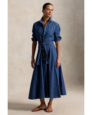 Polo Ralph Lauren Vestito Svasato - Blu