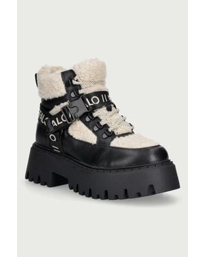 Buffalo Stivali Alla Caviglia Da Donna Aspen Com Mid Warm - Nero