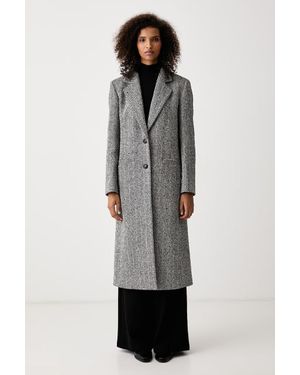 HUGO Cappotto Da Donna Con Lana Mojeni - Grigio