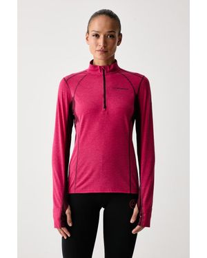 La Sportiva Maglietta A Maniche Lunghe Sportiva Da Donna Con L'Aggiunta Di Lyocell Swift - Rosso