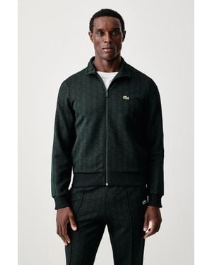 Lacoste Felpa Con Cerniera Da Uomo - Nero