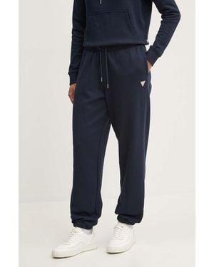 Guess Pantaloni Da Tuta Da Donna Con Cotone - Blu