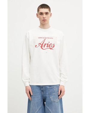 Aries Top A Maniche Lunghe - Bianco