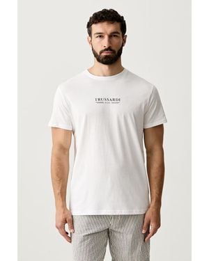 Trussardi T-Shirt Da Uomo - Bianco